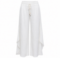 Smocked Waist Wide-Leg Pants