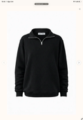 Half Zipper Sweat Black