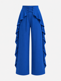 Ruffle Wide-Leg Pants