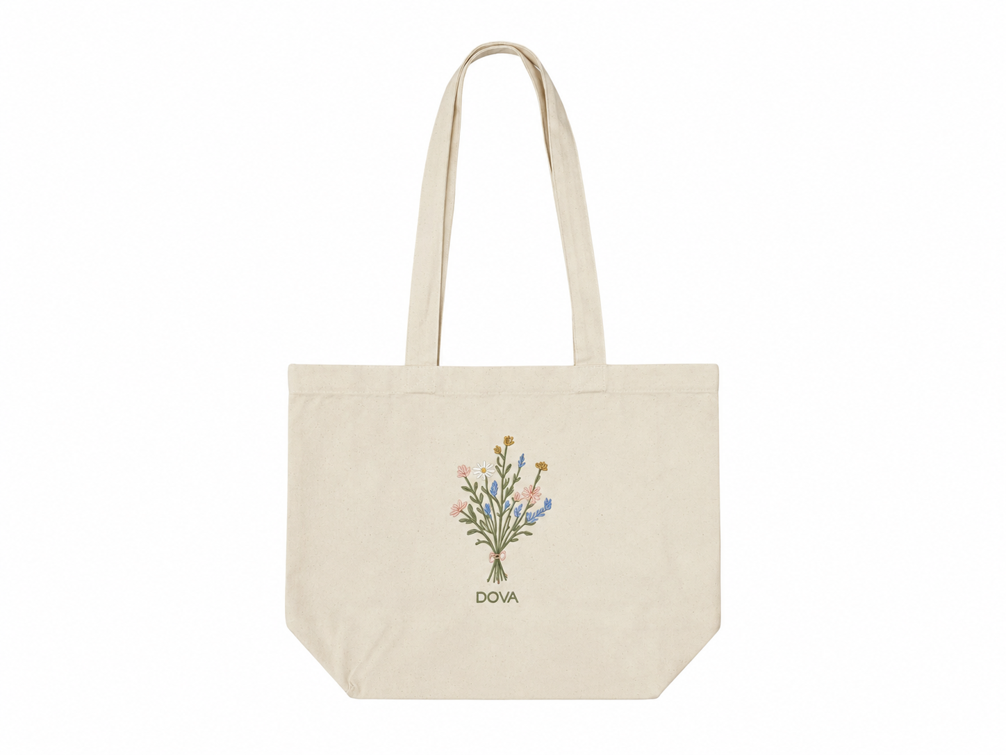 Embroidered Canvas Tote Bag